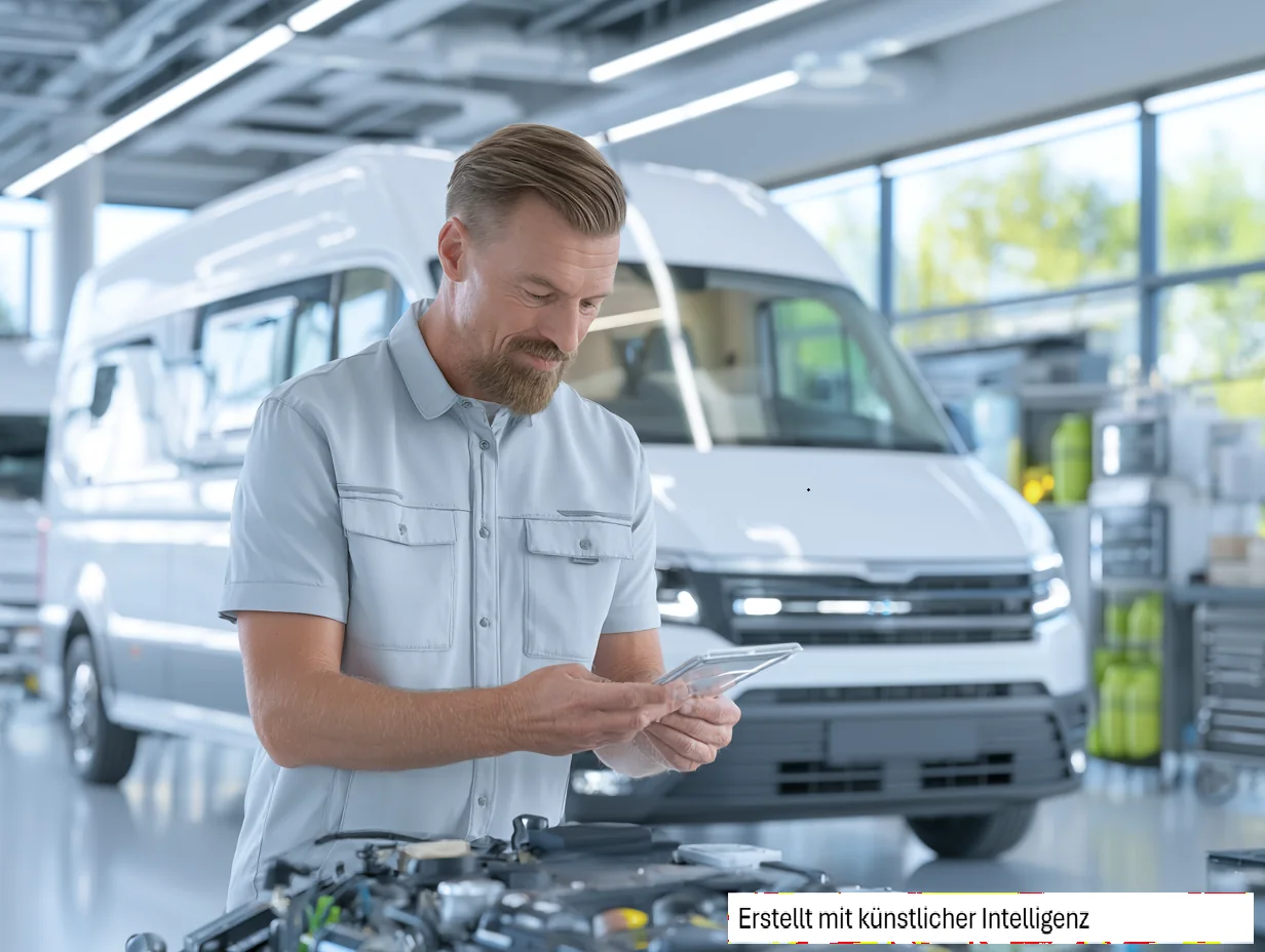Camperservice und technische Arbeiten in moderner Werkstatt