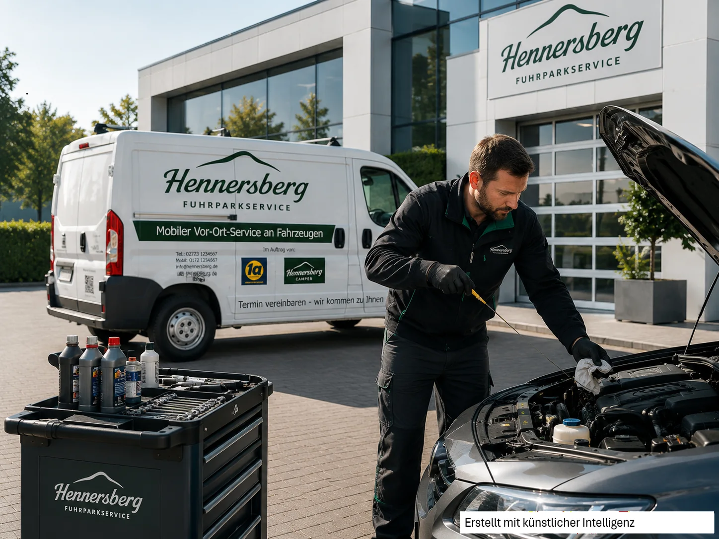 Mobiler Fuhrparkservice von Hennersberg am Kundenstandort